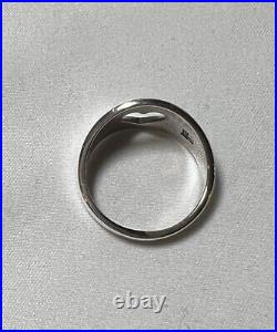 Rare Retired Vintage James Avery Open Heart Ring Band Sterling Silver Size 8