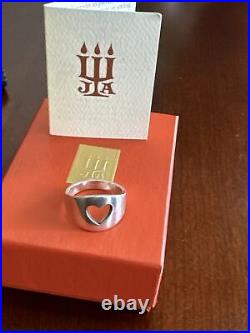 Rare Retired Vtg James Avery Open Heart Ring Band Sterling Silver Sz 6.75 Love