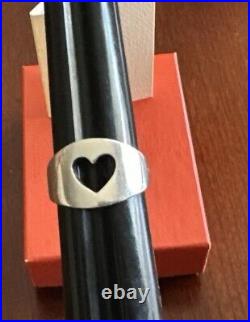 Rare Retired Vtg James Avery Open Heart Ring Band Sterling Silver Sz 6.75 Love