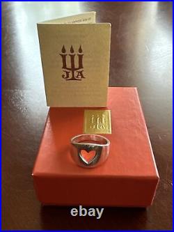 Rare Retired Vtg James Avery Open Heart Ring Band Sterling Silver Sz 6.75 Love