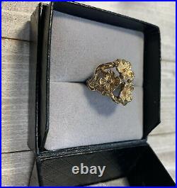 Rare Vintage James Avery 14k Yellow Gold Ring Dogwood Flower Produced 1977-1999