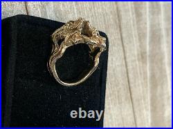 Rare Vintage James Avery 14k Yellow Gold Ring Dogwood Flower Produced 1977-1999