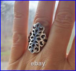 Rare, Vintage James Avery Long Openwork Ring Size 7.75 with JA Box