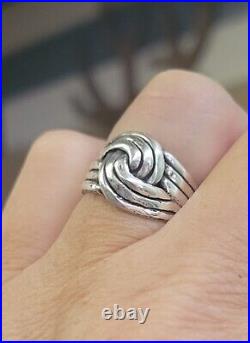 Rare and Retired! James Avery Size 7 Hammered Knot Ring So Pretty