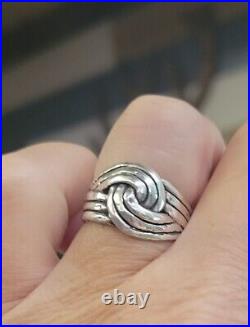 Rare and Retired! James Avery Size 7 Hammered Knot Ring So Pretty