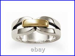 Reduced James Avery Sterling & 14k Gold Enduring Bond Ring SIZE 8