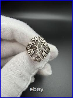 Retired 60 Years Anniversary James Avery Tree Of Life Ring 925 Silver Size 8.75