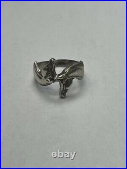 Retired And Rare James Avery Two Horse Head Sterling Silver Ring Size 5