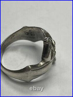 Retired And Rare James Avery Two Horse Head Sterling Silver Ring Size 5