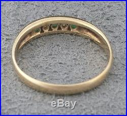 Retired DIAMONDS EMERALDS 14K yellow GOLD James Avery DEBRA RING Sz 8, band RARE