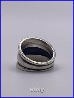 Retired Heavy James Avery Size 7 WIDE Triple Segment Dome Ring So Pretty