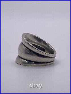 Retired Heavy James Avery Size 7 WIDE Triple Segment Dome Ring So Pretty