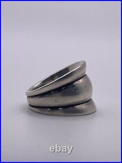 Retired Heavy James Avery Size 7 WIDE Triple Segment Dome Ring So Pretty