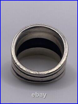 Retired Heavy James Avery Size 7 WIDE Triple Segment Dome Ring So Pretty
