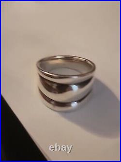 Retired Heavy James Avery Size 8.5 WIDE Triple Segment Dome Ring So Pretty Retired Heavy James Avery Size 8.5 WIDE Triple Segment Dome Ring So Pretty