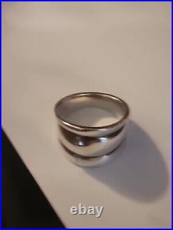 Retired Heavy James Avery Size 8.5 WIDE Triple Segment Dome Ring So Pretty Retired Heavy James Avery Size 8.5 WIDE Triple Segment Dome Ring So Pretty