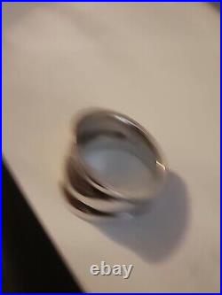 Retired Heavy James Avery Size 8.5 WIDE Triple Segment Dome Ring So Pretty Retired Heavy James Avery Size 8.5 WIDE Triple Segment Dome Ring So Pretty