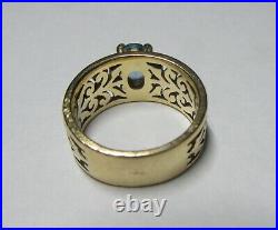 Retired JAMES AVERY 14K Yellow Gold & Blue Topaz Adornee RIng -Sz 6.75