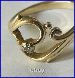 Retired JAMES AVERY 14K Yellow Gold & Diamond ADAGIO Ring Size 5.5