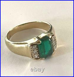 Retired JAMES AVERY 14K Yellow Gold, Emerald & Diamond BARCELONA Ring