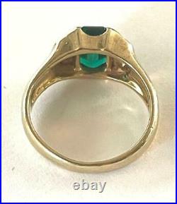 Retired JAMES AVERY 14K Yellow Gold, Emerald & Diamond BARCELONA Ring