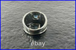 Retired JAMES AVERY Christina Blue Topaz Ring 18Kt & 925 Sz 6.5 8.1 Grams