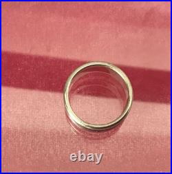Retired JAMES AVERY Ribbed Band Sterling Silver Ring Size 8, 8 grams