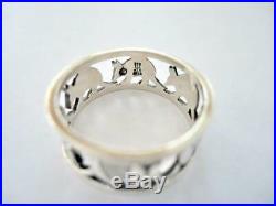 Retired JAMES AVERY Sterling Silver ARMADILLO Open Band Ring Sz 9
