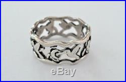 Retired JAMES AVERY Sterling Silver Hummingbird Band Ring Sz 6
