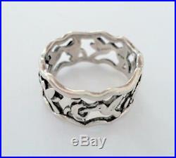 Retired JAMES AVERY Sterling Silver Hummingbird Band Ring Sz 6