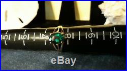 Retired James Avery 14K Gold LARGE Lab Created Emerald Sensillo Ring Size 7.5