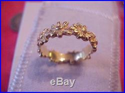 Retired James Avery 14K Margarita Daisy Ring Size 7 Excellent w Box