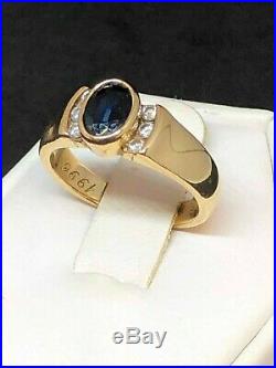 Retired James Avery 14K Sapphire and Diamond Ring CT