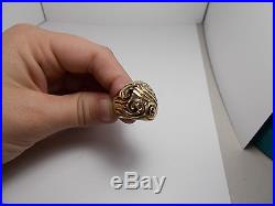 Retired James Avery 14K Solid Gold Pierced Swirl Ring Band 11.4 Gram Size 5 3/4