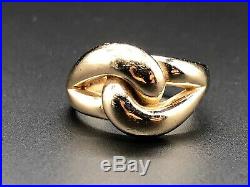 Retired James Avery 14K Yellow Gold CANEDA Knot Ring Size 9.5