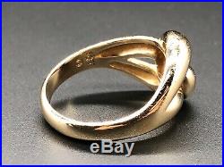Retired James Avery 14K Yellow Gold CANEDA Knot Ring Size 9.5