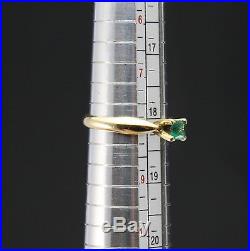 Retired James Avery 14K Yellow Gold Emerald Solitaire Ring 4.0 GRAMS Size 8