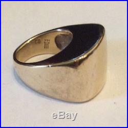 Retired James Avery 14K Yellow Gold Engraveable Aventura Ring Size 3.25