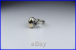Retired James Avery 14K Yellow Gold Sterling Silver Large Knot Ring Size 7