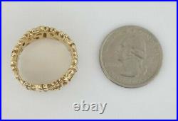 Retired James Avery 14K Yellow Gold Textured Tree Bark Ring Size 8