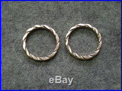 Retired, James Avery 14Kt Yellow Gold Women's Braid Guard Rings (2) Size 4.5