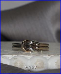 Retired James Avery 14k /925 Lovers Knot Ring 3G / Sz 6