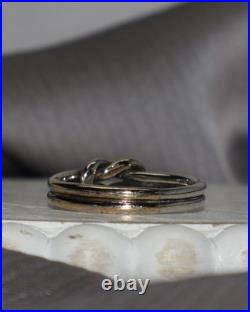 Retired James Avery 14k /925 Lovers Knot Ring 3G / Sz 6
