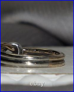 Retired James Avery 14k /925 Lovers Knot Ring 3G / Sz 6