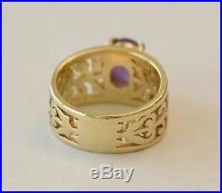 Retired James Avery 14k Adoree 14k Amethyst Ring Small Size 4 3/4