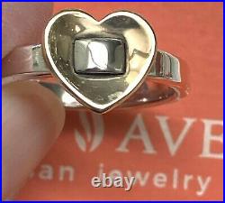 Retired James Avery 14k Gold & Sterling Silver Heart Ring