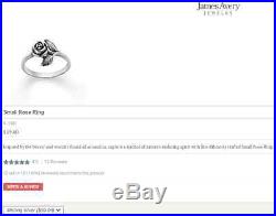 Retired James Avery 14k Small Rose Ring 4.3 Grams Size 6