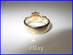 Retired James Avery 14k Yellow Gold Adorned Claddagh Ring Size 7