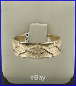 Retired James Avery 14k Yellow Gold Crown of Thorns Men's Ring Size 10 6.2g