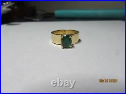 Retired James Avery 14k Yellow Gold Emerald Julietta Ring Sz 6.75